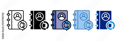 Address Book Sync Icon Element For Design