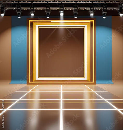 gallery interior with spotlights