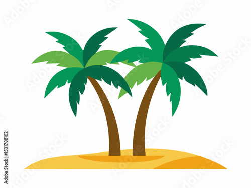 Palm trees on the beach, Minimalist black and white silhouette of palm trees tropical paradise scenic nature landscape
