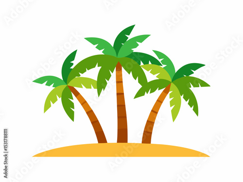 Palm trees on the beach, Minimalist black and white silhouette of palm trees tropical paradise scenic nature landscape