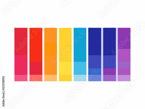 Set of elegant colorful gradients flat design vector illustration. Vibrant rainbow colored inks swirl creating a beautiful explosion of color