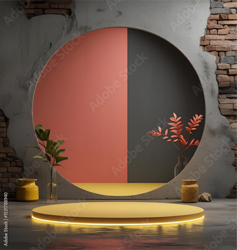 red and gold frame