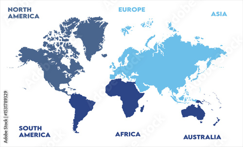 Minimalist map-05, modern world map graphic, Countries Silhouettes Stock Illustrations, Vectors