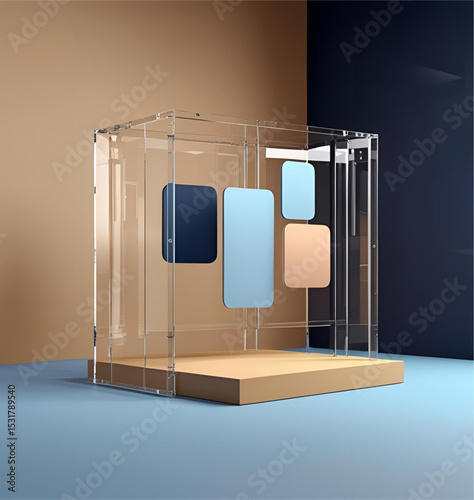 3d render of a modern building