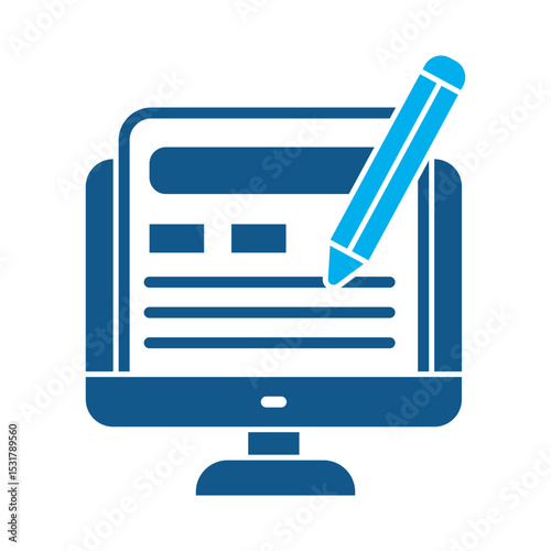 Blog management icon for financial strategy