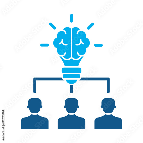 Brainstorming icon for financial strategy