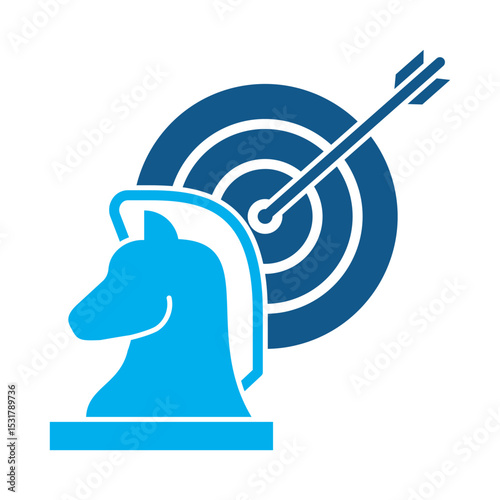 Goal strategy icon for financial strategy
