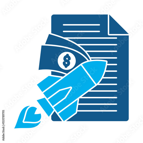 Paid articles icon for financial strategy