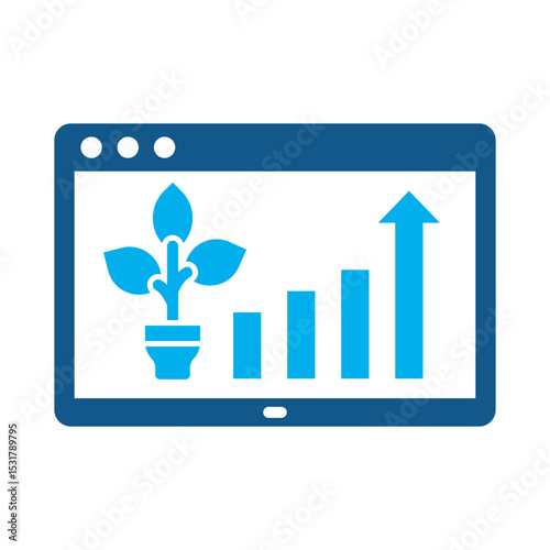Organic reach icon for financial strategy