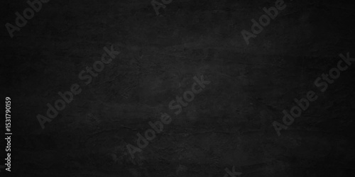 Black texture chalk board and black board background. stone concrete texture grunge backdrop background anthracite panorama. Panorama dark grey black slate background or texture.	