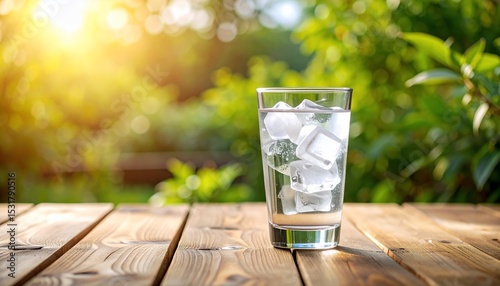Refreshing Iced Water on a Sunny Day