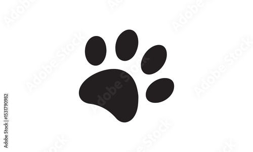 black cat paw print