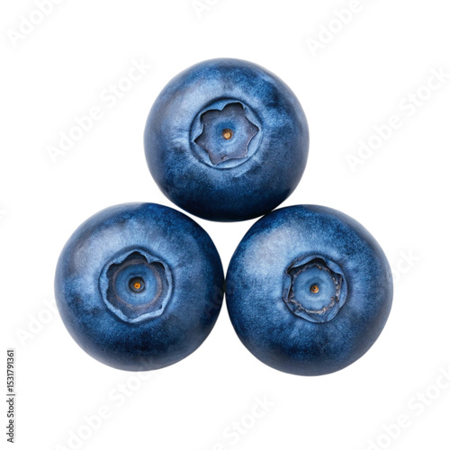 Fresh blueberries set isolated, and a set of fresh berries isolated