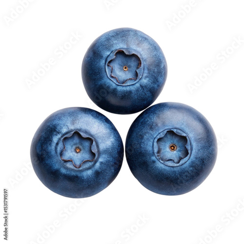 Fresh blueberries set isolated, and a set of fresh berries isolated