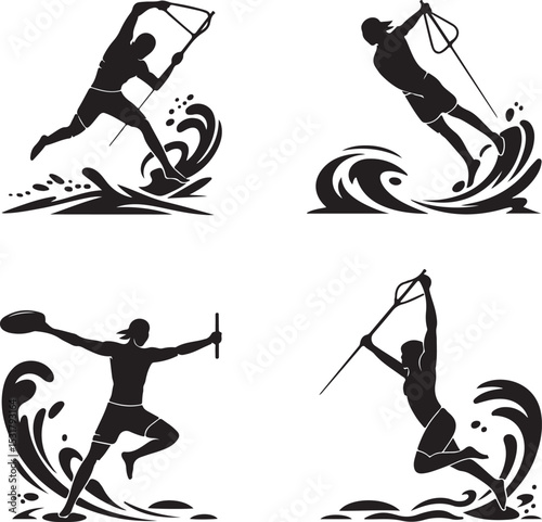 Kitesurfing SVG – Extreme Water Sport Silhouette Design

Kiteboard Vector – Action Ride on Ocean Waves

Kitesurfer Silhouette – Surf, Wind & Adventure Clipart

Kite Surfing SVG – Dynamic Coastal Sport