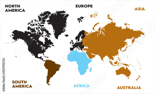 World map Images-11, modern world map graphic, Countries Silhouettes Stock Illustrations, Vectors
