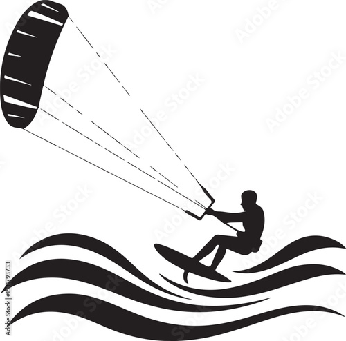 Kitesurfing SVG – Extreme Water Sport Silhouette Design

Kiteboard Vector – Action Ride on Ocean Waves

Kitesurfer Silhouette – Surf, Wind & Adventure Clipart

Kite Surfing SVG – Dynamic Coastal Sport