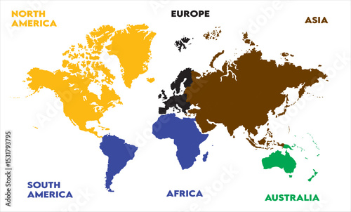 World map Images-14, modern world map graphic, Countries Silhouettes Stock Illustrations, Vectors
