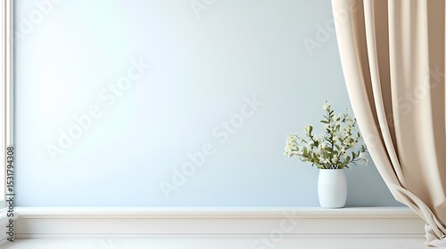 window curtains flowers booth poster background