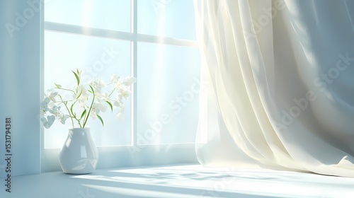 window curtains flowers booth poster background