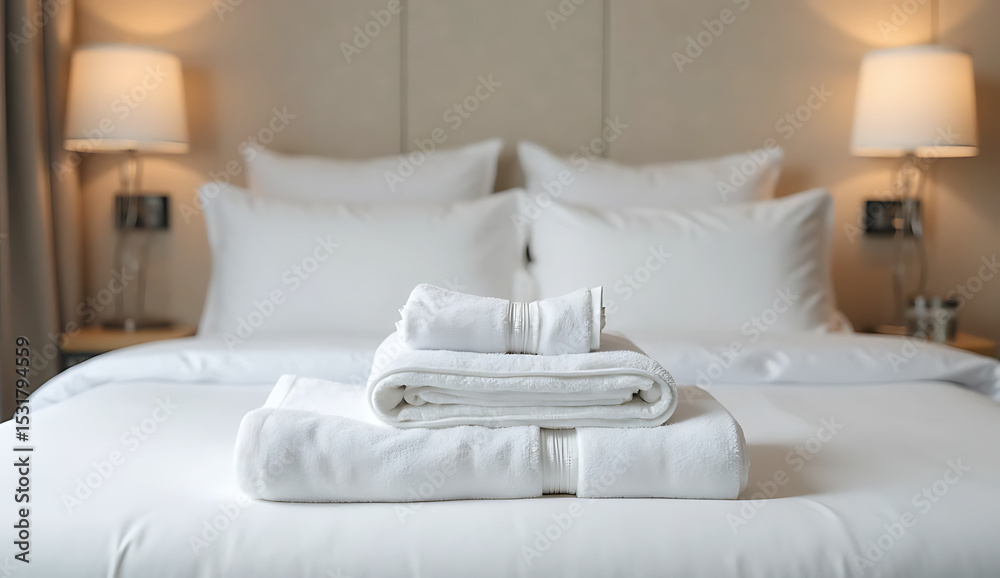 Obraz premium hotel room with bed