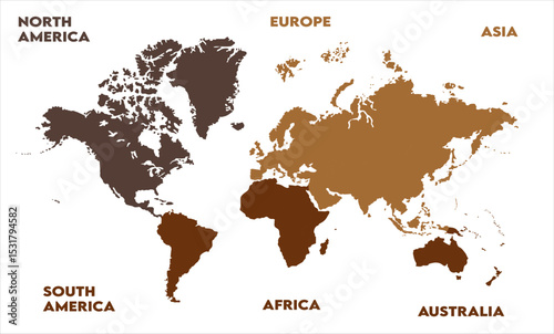 World map pics-05, modern world map graphic, Countries Silhouettes Stock Illustrations, Vectors