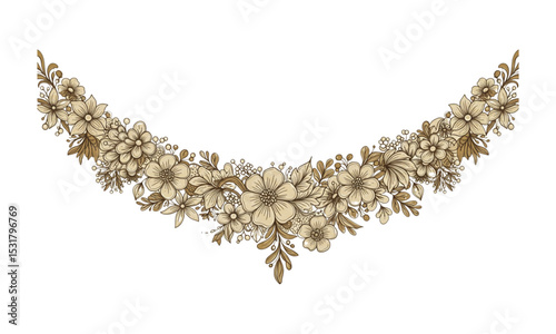 golden bracelet isolated on white