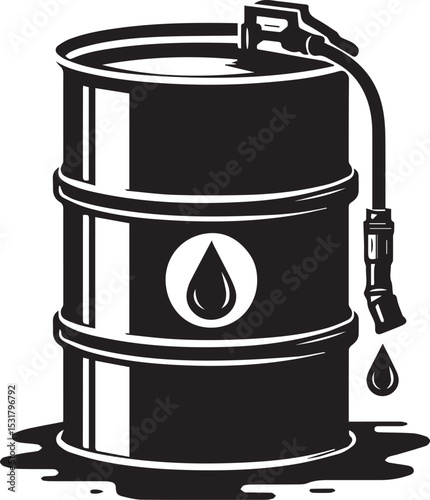 oil drum vector icon, oil drum vector illustration, drum silhouette vector icon