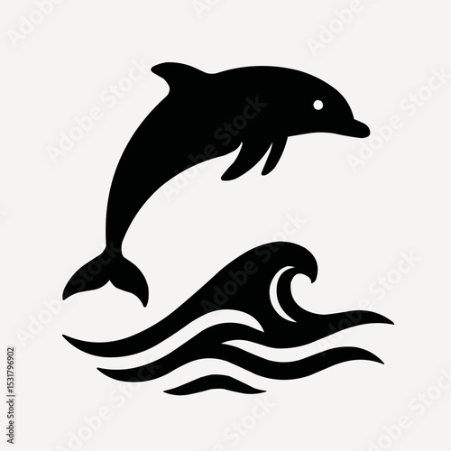 Dolphin vector illustrations and silhouettes: a versatile marine animal icon for logos, tattoos, and art