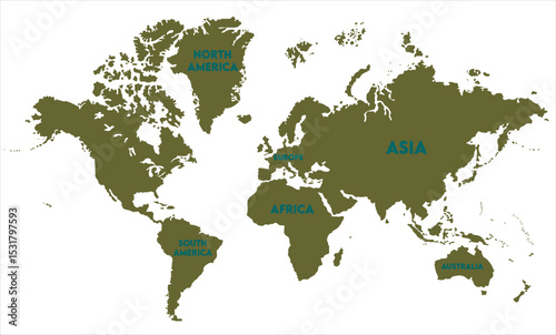 Digital world map vector-05,  world map, modern world map graphic, Countries Silhouettes Stock Illustrations, Vectors