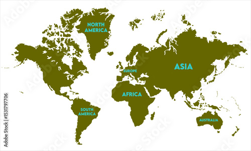 Digital world map vector-09,  world map, modern world map graphic, Countries Silhouettes Stock Illustrations, Vectors