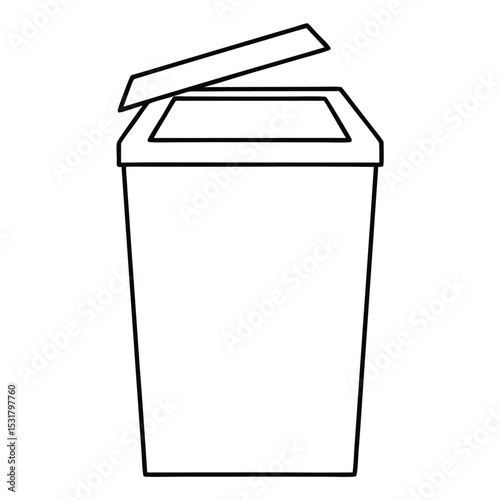 vector illustration of a plastic container