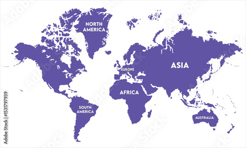Editable world map vector-04,  world map, modern world map graphic, Countries Silhouettes Stock Illustrations, Vectors