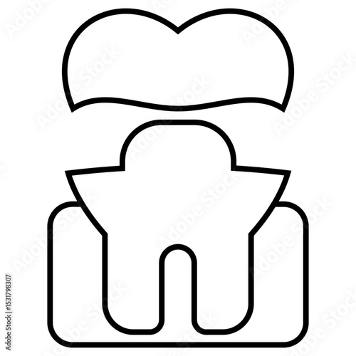 Gold Crown outline icon