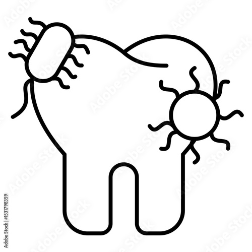 Tooth Bacteria outline icon