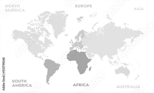 grayscale map-06,  world map, modern world map graphic, Countries Silhouettes Stock Illustrations, Vectors