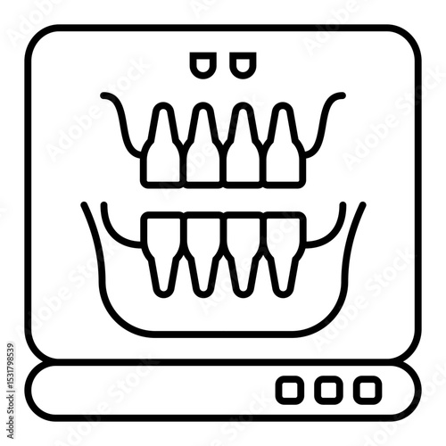 Panaromic x ray outline icon