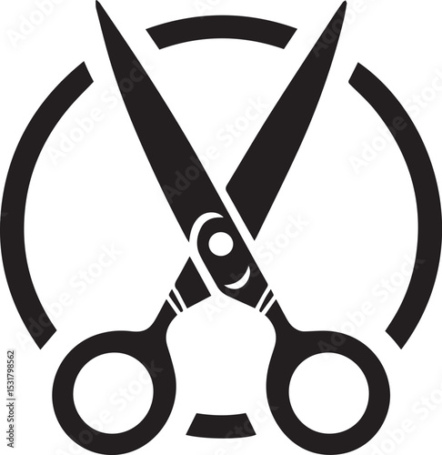 black scissors vector, scissors vector illustration, scissors silhouette vector icon design