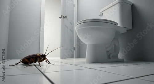 Cockroach in Bathroom photo