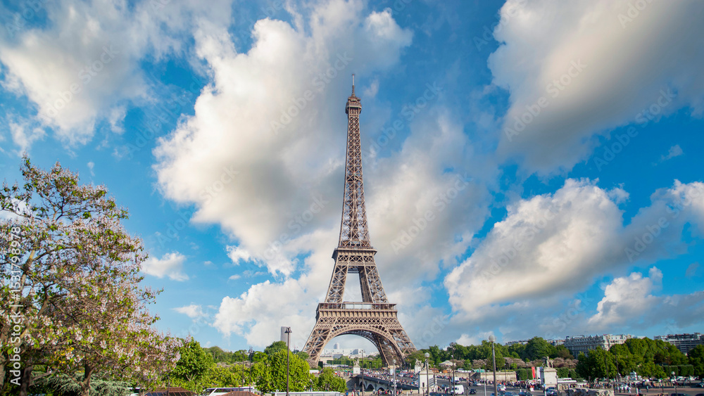 Fototapeta premium The Eiffel Tower is a symbol of Paris.