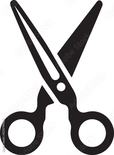 black scissors vector, scissors vector illustration, scissors silhouette vector icon design