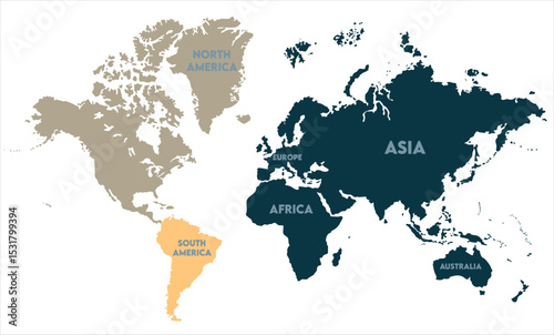 High-resolution world map vector-15,  world map, modern world map graphic, Countries Silhouettes Stock Illustrations, Vectors