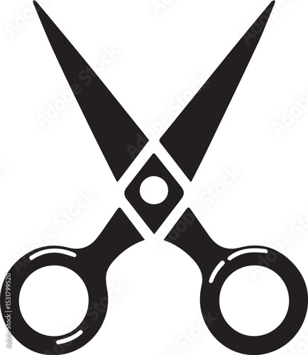 black scissors vector, scissors vector illustration, scissors silhouette vector icon design