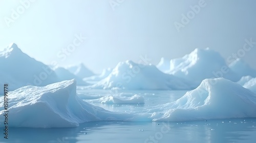 Wallpaper Mural Majestic Arctic Ocean scenery featuring stunning icebergs. Ideal for travel, nature, and environmental projects. Torontodigital.ca