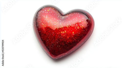 Heart shaped candy red color