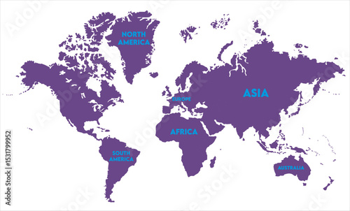 Physical world map vector-05,  world map, modern world map graphic, Countries Silhouettes Stock Illustrations, Vectors