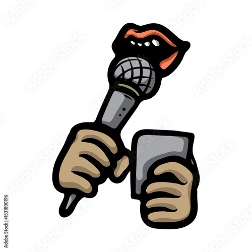 Master of ceremony cartoon vector illustration