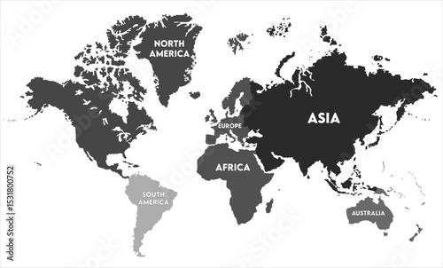 Political world map vector-14,  world map, modern world map graphic, Countries Silhouettes Stock Illustrations, Vectors