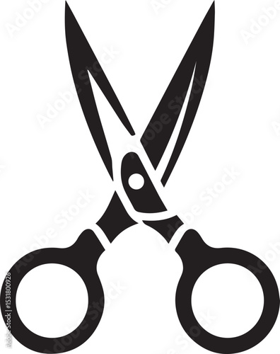 black scissors vector, scissors vector illustration, scissors silhouette vector icon design