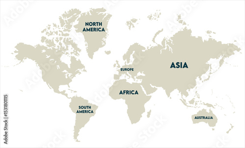 Vector global map-09,  world map, modern world map graphic, Countries Silhouettes Stock Illustrations, Vectors